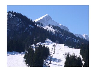 Skifahren unter der Alpspitze
