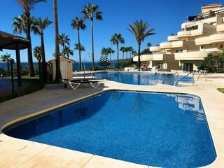 childrens- & adults pool on beachfront