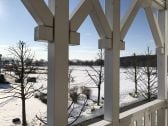 Blick auf den Seepark im Winter