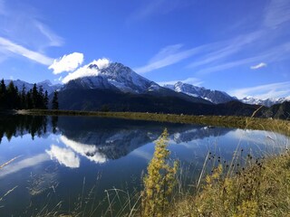 Blick vom Jenner Beschneiungssee zum Watzmann