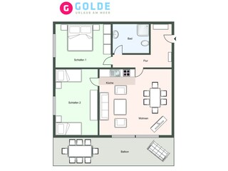 Ferienwohnung St. Peter-Ording Grundriss 34