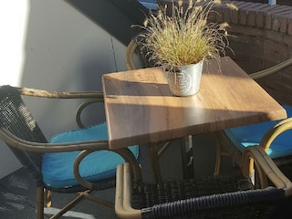 Kleine privat Terasse auf der hinteren Seite