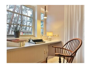 Landhaus Victoria, Möwe - Blick auf den Arbeitsplatz im Wohnbereich