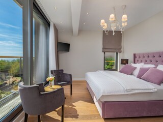 Schlafzimmer No1 mit offenem Meerblick, Kingsize-Bett