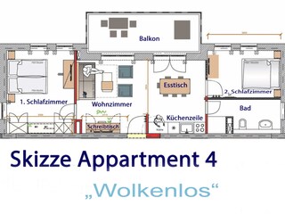 Skizze  Appartment