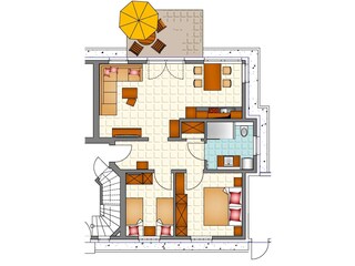 Vakantieappartement Zingst Grondplan 38
