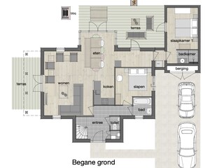 Villa Kamperland Plano de planta 33