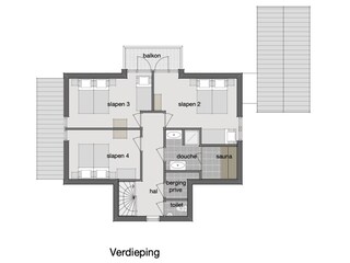 Villa Kamperland Plan d'étage 34