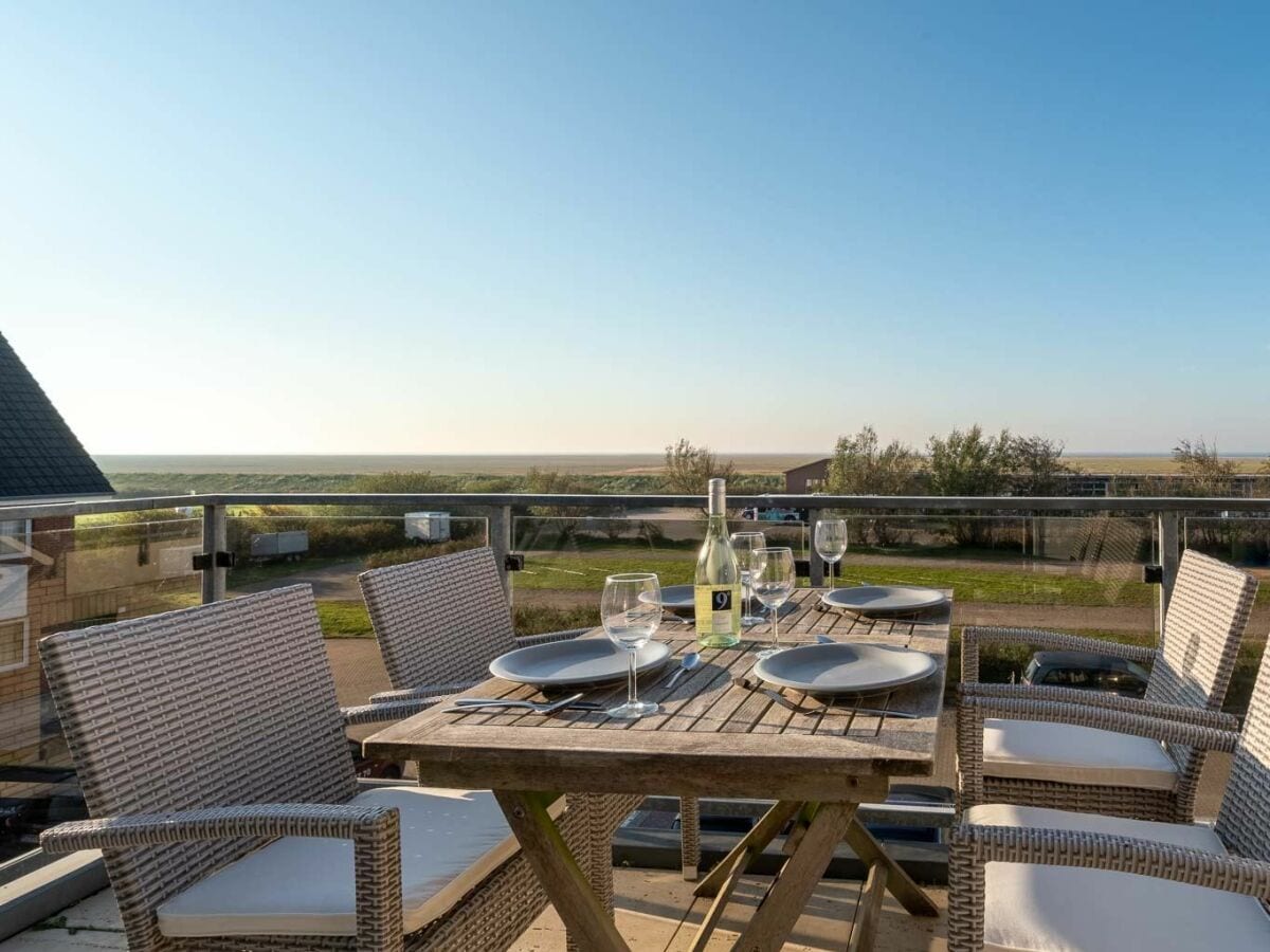 Haus Zum Böhler Strand 10, Wohnung 11 "frei & Salzig" (ID 365) - Balkon mit Meerblick