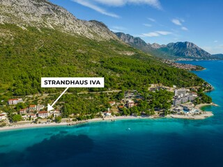 Strandhaus Iva mit Blick auf Gradac