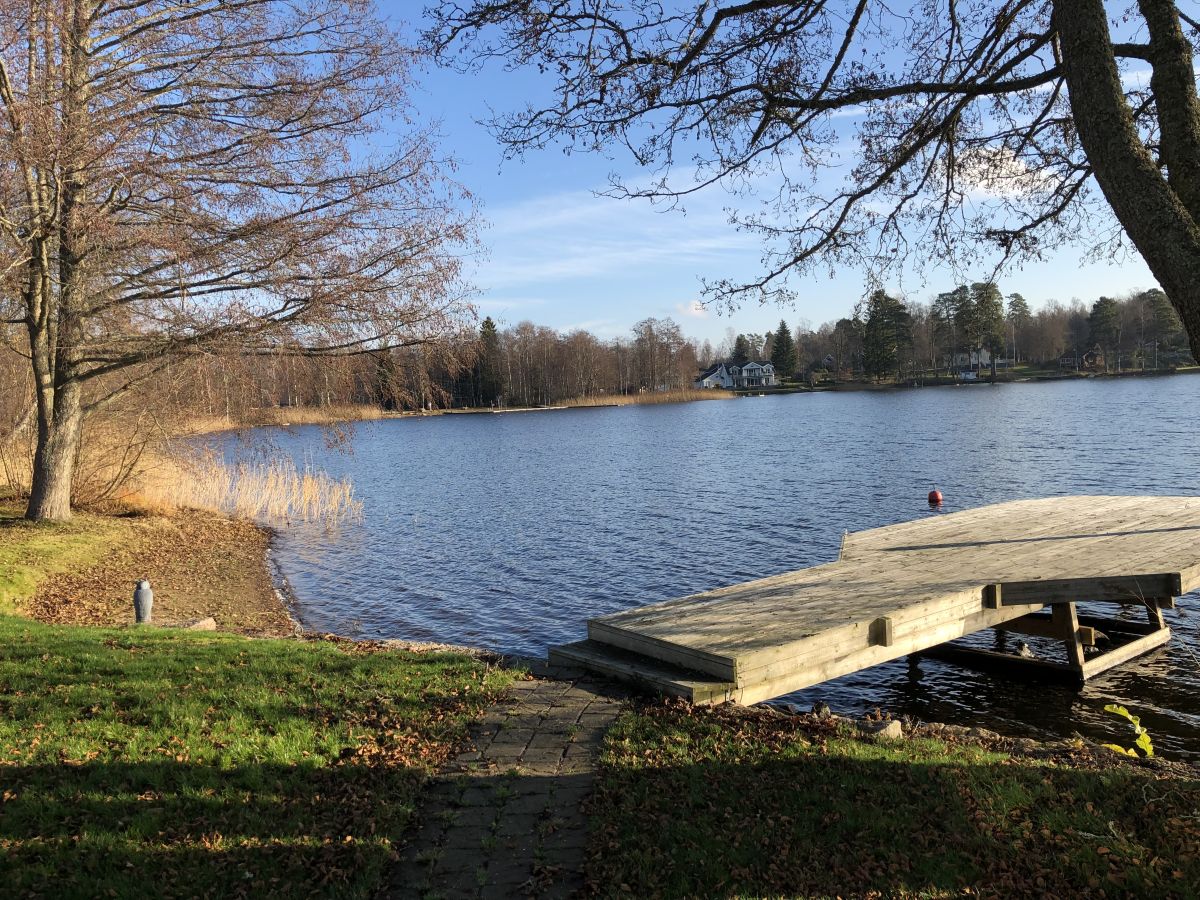 Bootssteg und unser Strand am See Nömmen