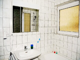 Bathroom with toilet on the upper floor