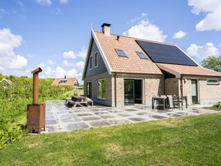 garden with wood stove