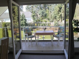 Blick auf die Loggia vom Wohnzimmer