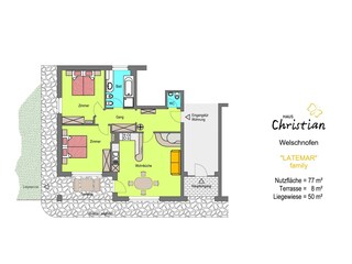 Appartamento per vacanze Welschnofen Pianta del piano 15