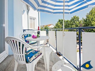 Balkon mit Sitzmöglichkeit