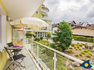 Balkon mit Sitzmöglichkeiten