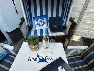 Terrasse mit Strandkorb