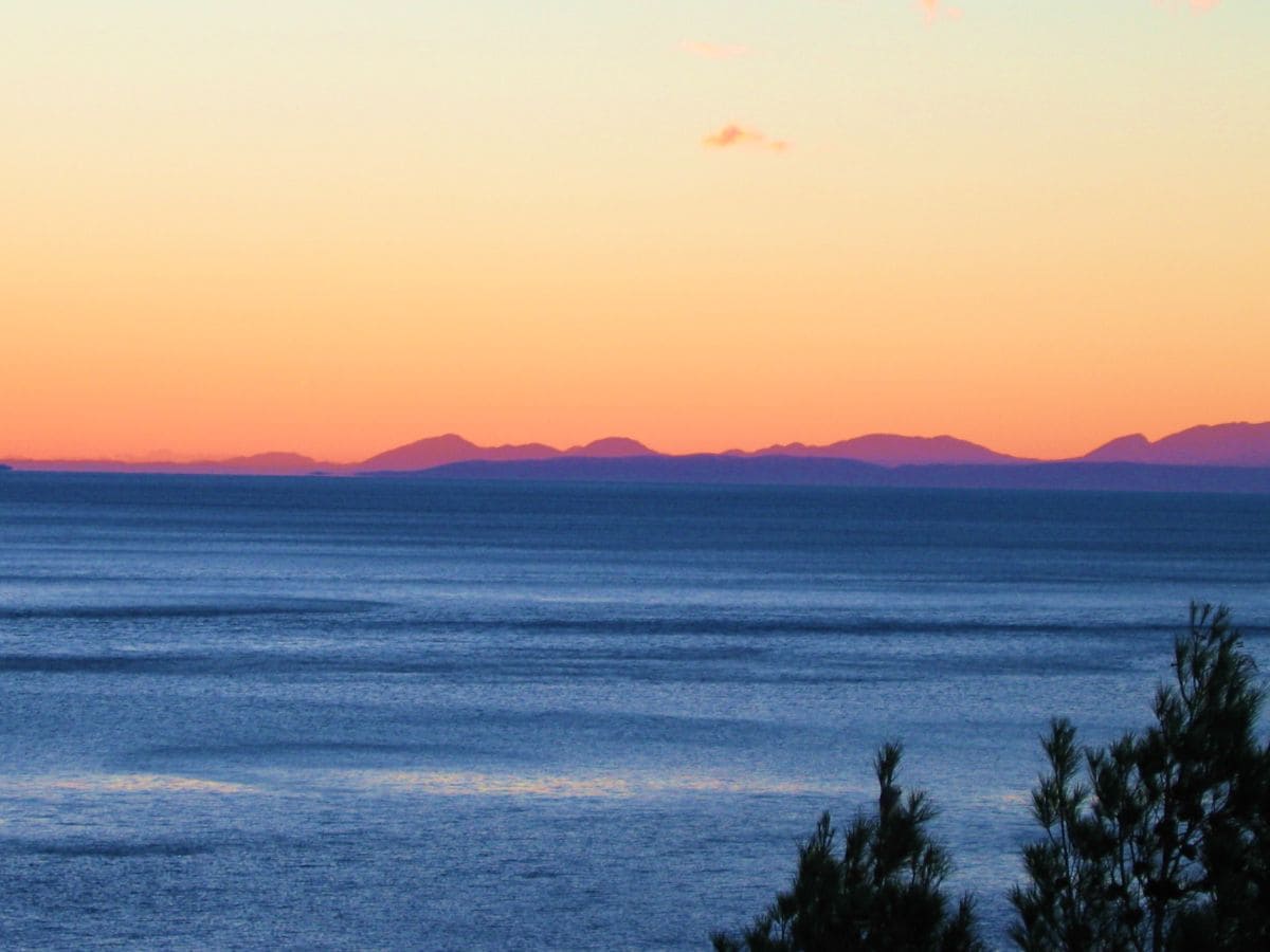 Panorama Blick Sonnenuntergang