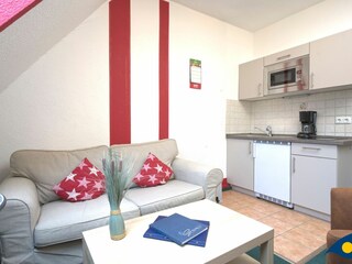 Wohnbereich mit Küchenzeile