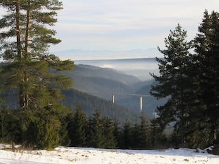 Blick zur großen Brücke  B31 bei Neustadt