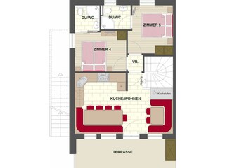 Vakantieappartement Hochkrimml Grondplan 6