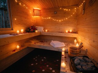 romantische Waldsauna