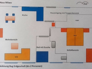 Ferienwohnung Dranske Grundriss 5