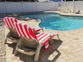 sun beds at the pool