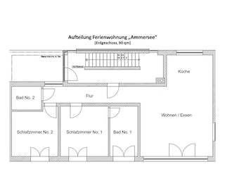 Grundriss Ferienwohnung Ammersee