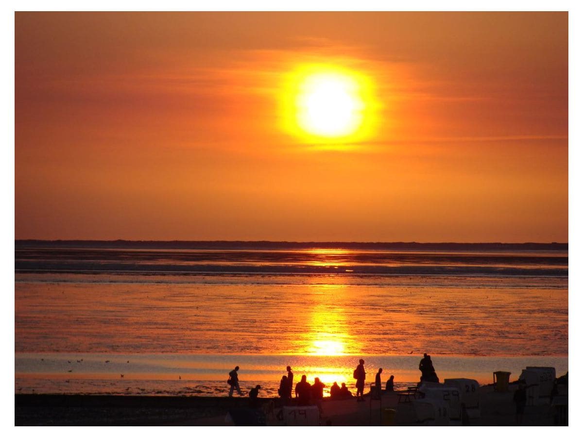 Sonnenuntergang Strand Norddeich