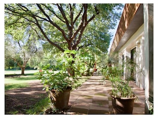 Side of the villa with terrace