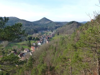 View from Wachtfels rock of village