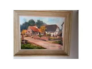 Haus Bild mit Brunnen