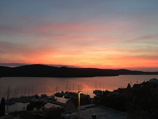 Sonnenuntergang von der Terrasse