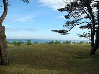 Blick zum Meer über die Dünen