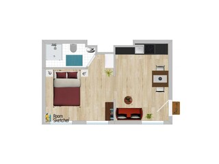 Vakantieappartement Potsdam Grondplan 11