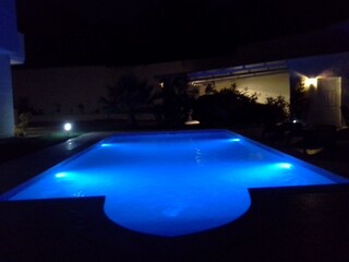 Swimming pool by night