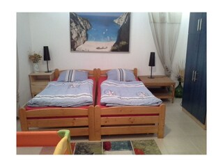 Bedroom in the developed basement area