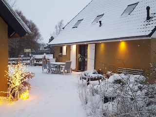Terrasse zur Weihnachtszeit