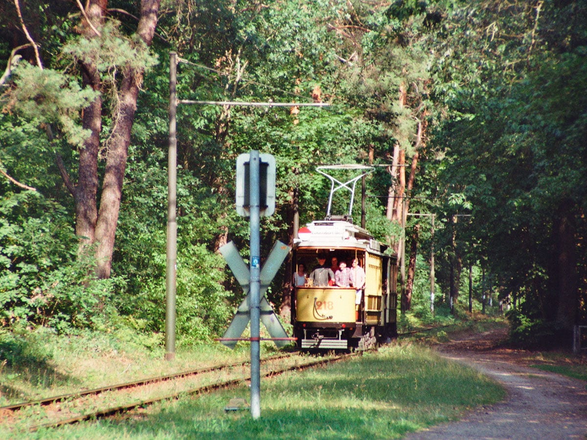 Historische Waldstraßenbahn zum Flakensee