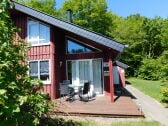 sichtgeschützte Terrasse vom Extertal-Ferienhaus IXI