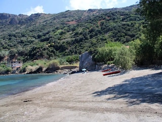 the beach in front