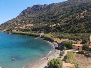 the house and the beach