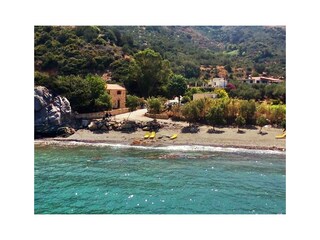 the house and the beach