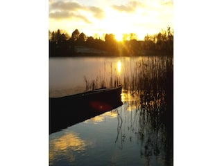 Abendidylle am See in Pönitz.