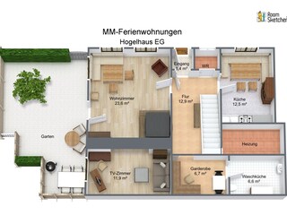 Grundriss Hoglhaus Erdgeschoss