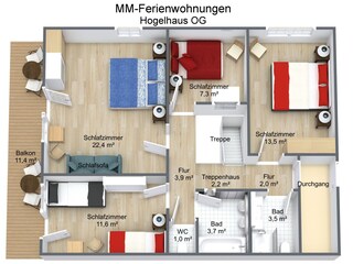 Casa per le vacanze Mittenwald Pianta del piano 42