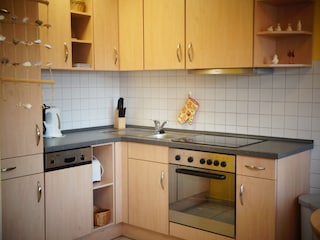 Einbauküche mit Geschirrspüler, Backofen und Cerankochf