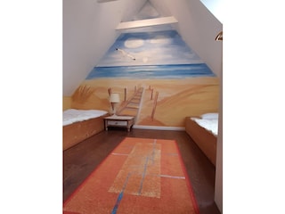 Schlafzimmer ein Tag am Meer